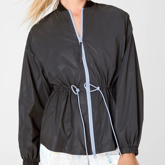 Fabletics Jackets & Blazers - Fabletics Willow Woven Reflective Jacket Women’s Size XXL Full Zip Puff Sleeves